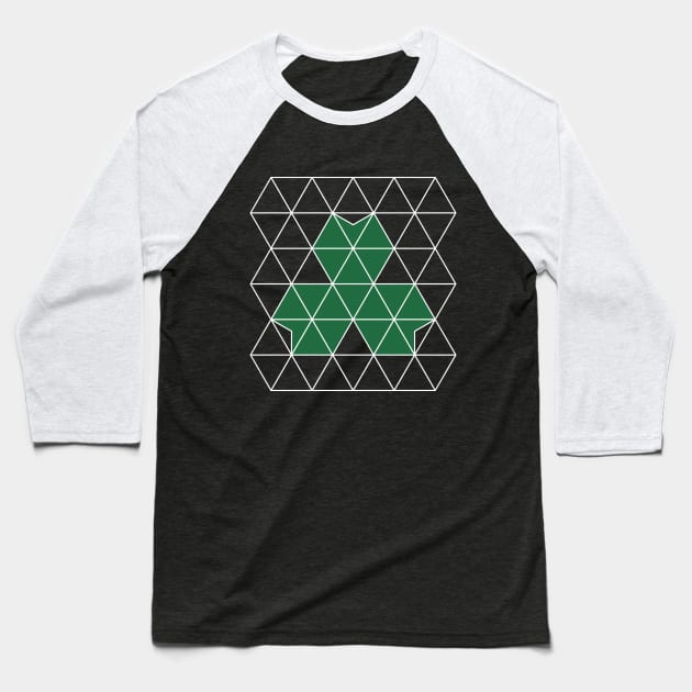 Geometric Clover Baseball T-Shirt by Pyier